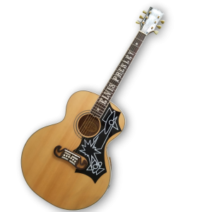 Custom Made Natural Wood Finish Elvis Acoustic Guitar SJ200 Style Acoustic Guitar