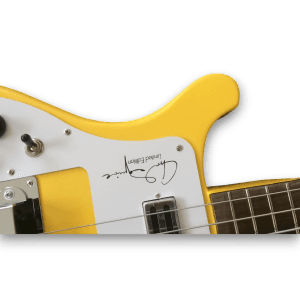 Custom Made Left Handed Chris Squire Style Cream 4001 Style 4 Strings Electric Bass - Image 3
