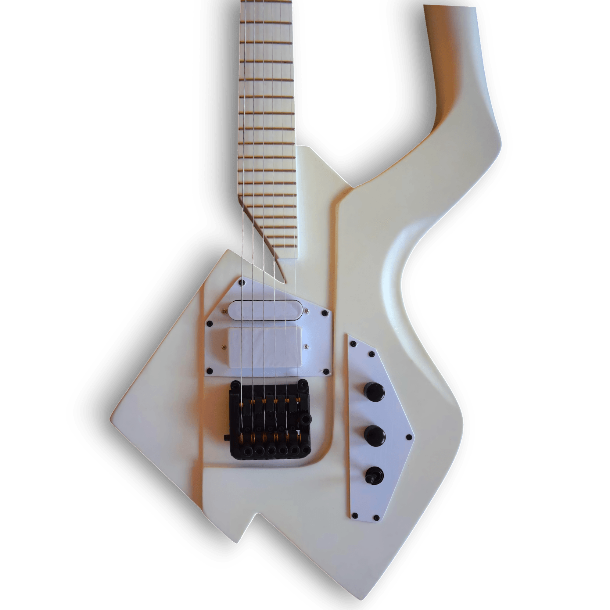 Custom Made Prince Model C Style White 6 Strings Electric Guitar - Image 3