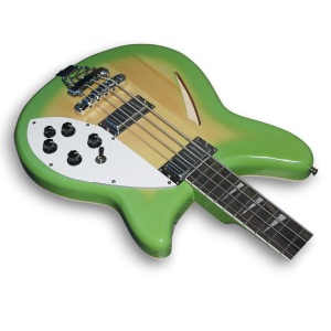 Custom Made Apple Green Burst 4005 Style Semi-Hollow Body 4 Strings Electric Bass