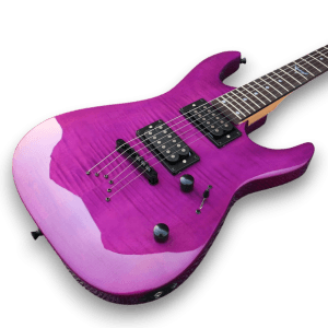 Custom Made Purple Flame Maple Top 6 Strings Electric Guitar