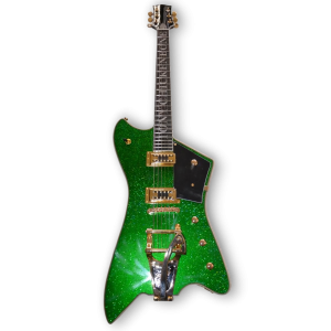 Custom Made 6199 Metallic Green Jupiter Thunderbird Style Billy Bo 6 Strings Electric Guitar