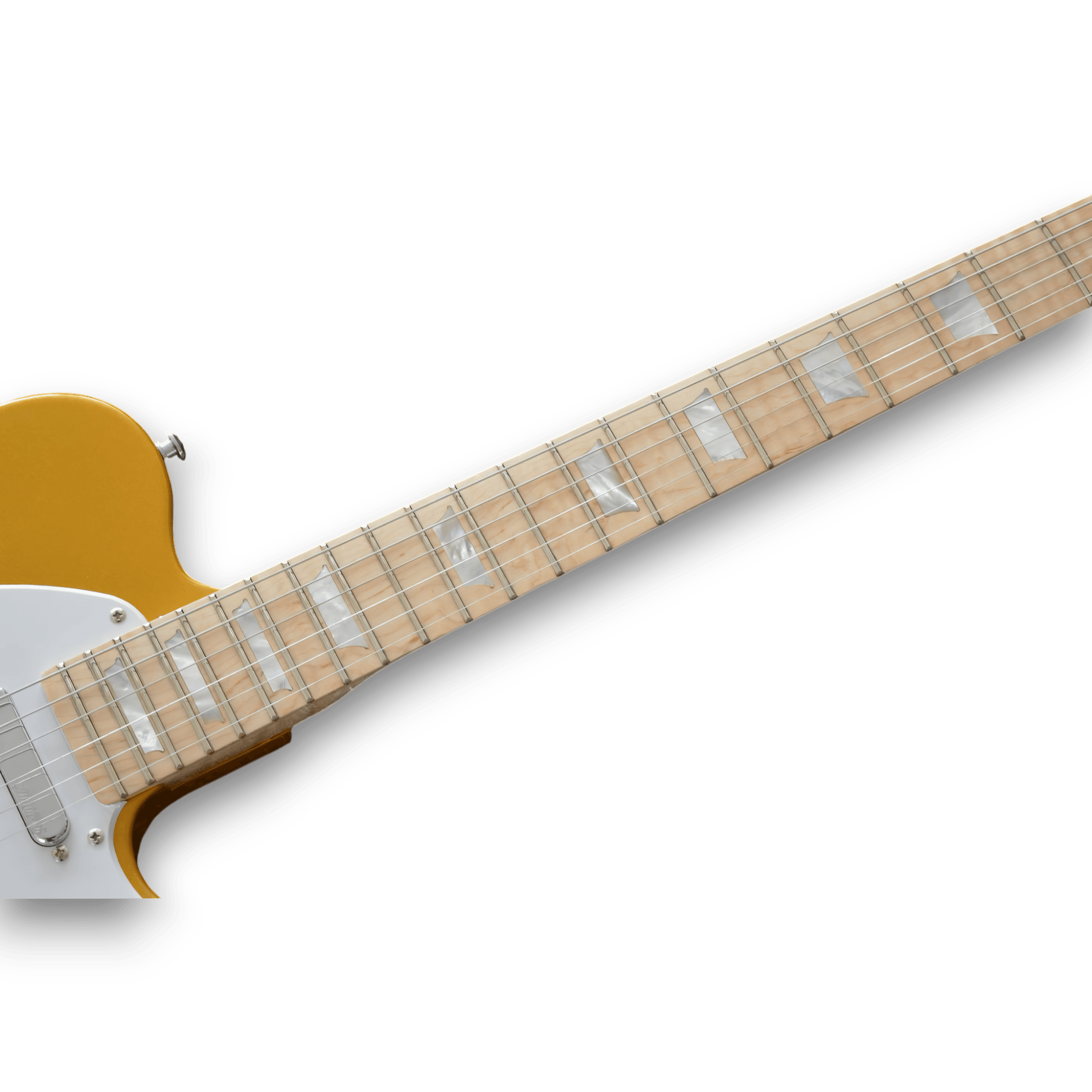 Custom Made Danny Gatton Style Golden 6 Strings Electric Guitar - Image 3