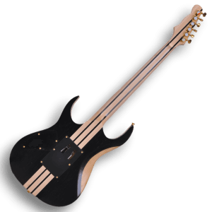 Custom Made Neck Through 6 Strings Black Matt Finish Electric Guitar - Image 4