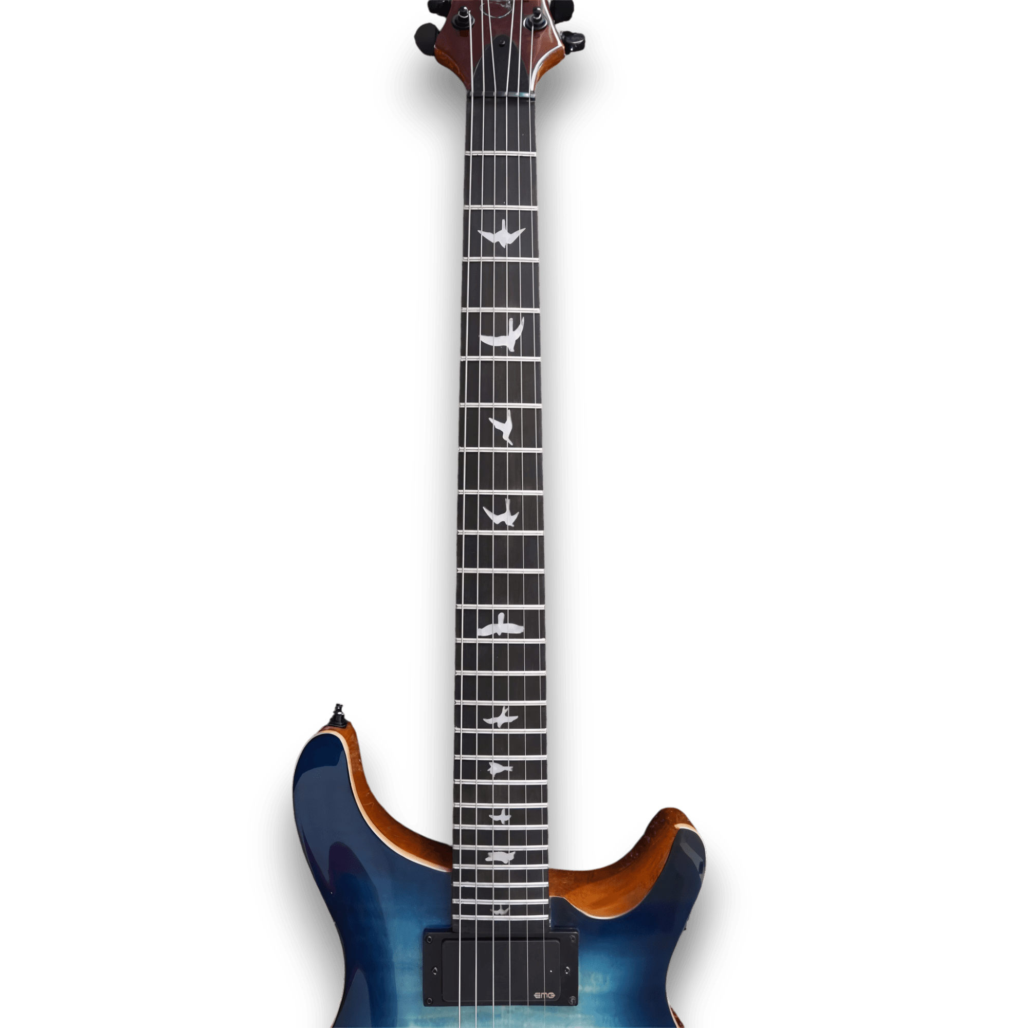 Custom Made Quilted Maple Top Blue Burst 6 Strings Electric Guitar - Image 4