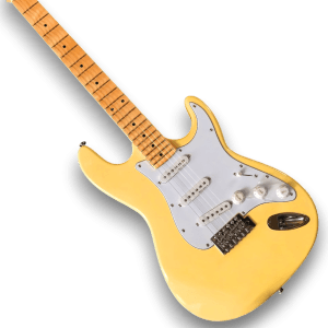 Custom Made Maple Scalloped Fretboard Cream Yellow Strat Style 6 Strings Electric Guitar - Image 2