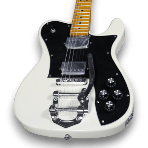 Custom Made Olympic White Deluxe Tele Style 6 Strings Electric Guitar - Image 3