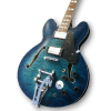 Custom Made Trans Blue Burst Quilted Maple Top Semi-Hollow ES355 Style 6 Strings Electric Guitar