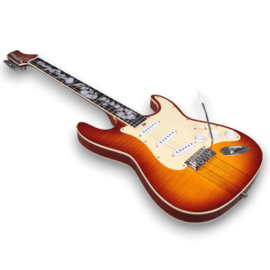 Custom Made Flame Maple Top SRV Style Stevie Ray Orange Sunburst Electric Guitar - Image 2