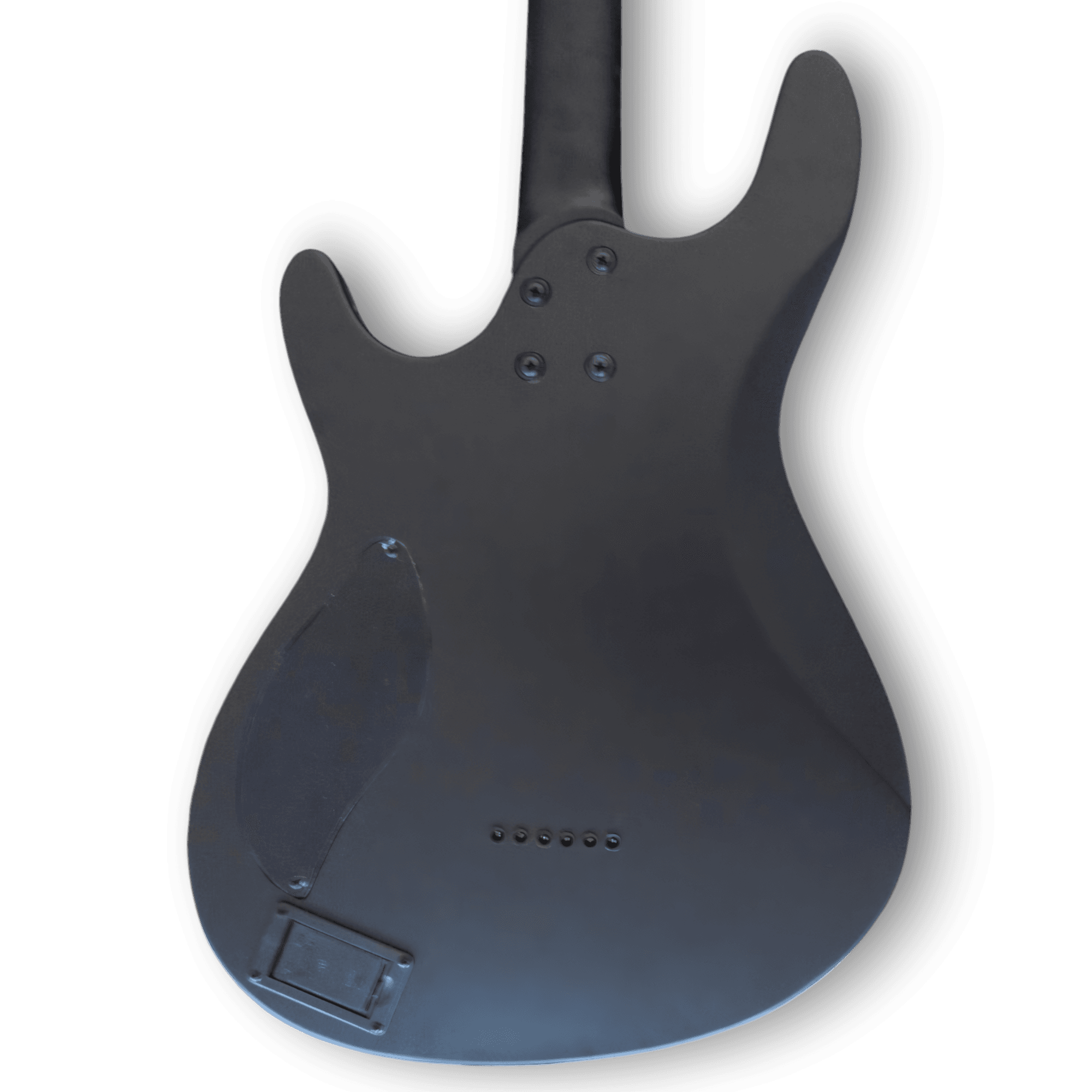 Custom Made Gothic Style Black Purple Electric Guitar - Image 5