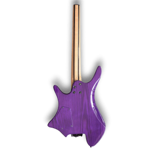 Custom Made Purple Headless Flame Maple Top Jordan Rudess Style Electric Guitar - Image 5