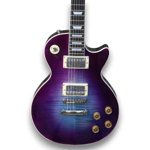 Custom Made Flame Maple Top Blueberry Burst LP Style 6 Strings Electric Guitar