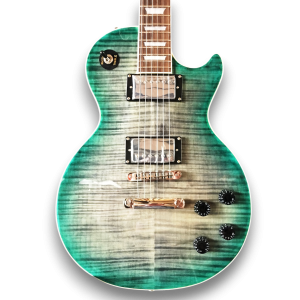 Custom Made Lake Green Burst LP Style 6 Strings Electric Guitar