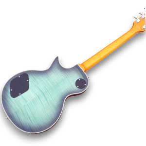 Custom Made Flame Maple Top Teal Green Burst LP Style 6 Strings Electric Guitar - Image 4