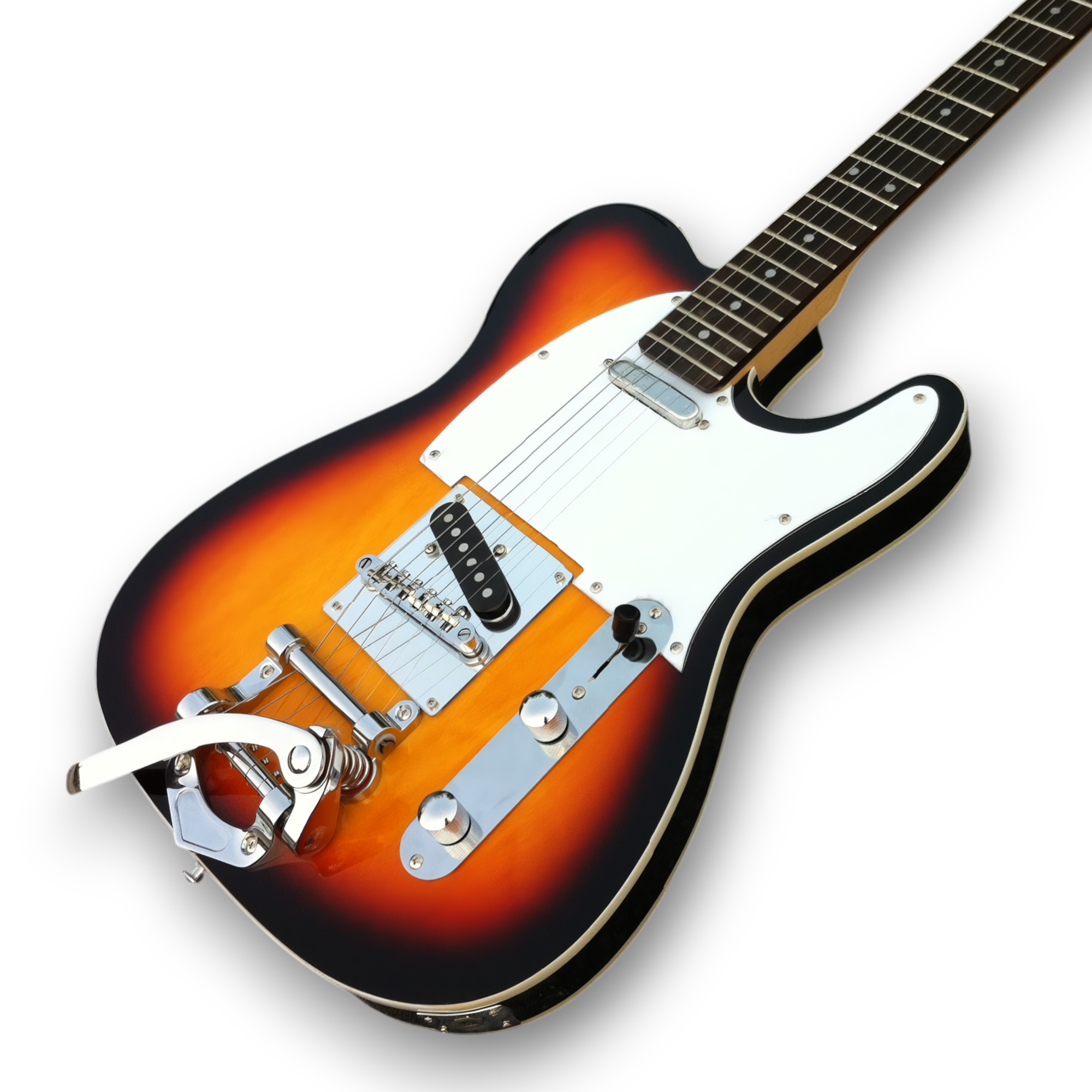 Custom Made 60'S Tele Style 3 Tone Sunburst Electric Guitar