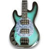 Custom Made Green Black Burst Style 4 Strings Left Handed Electric Bass