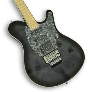 Custom Made Graphite Burst Flame Maple Top Legend Style Electric Guitar