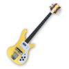 Custom Made Chris Squire Style Cream 4001 Style 4 Strings Electric Bass