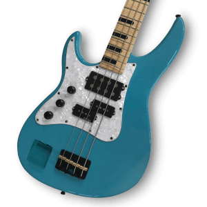 Custom Made Attitude Style Sonic Blue 4 Strings Left Handed Electric Bass