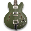 Custom Made 335 Style F-Holes Chris Cornell Satin Olive Drab Green Electric Guitar