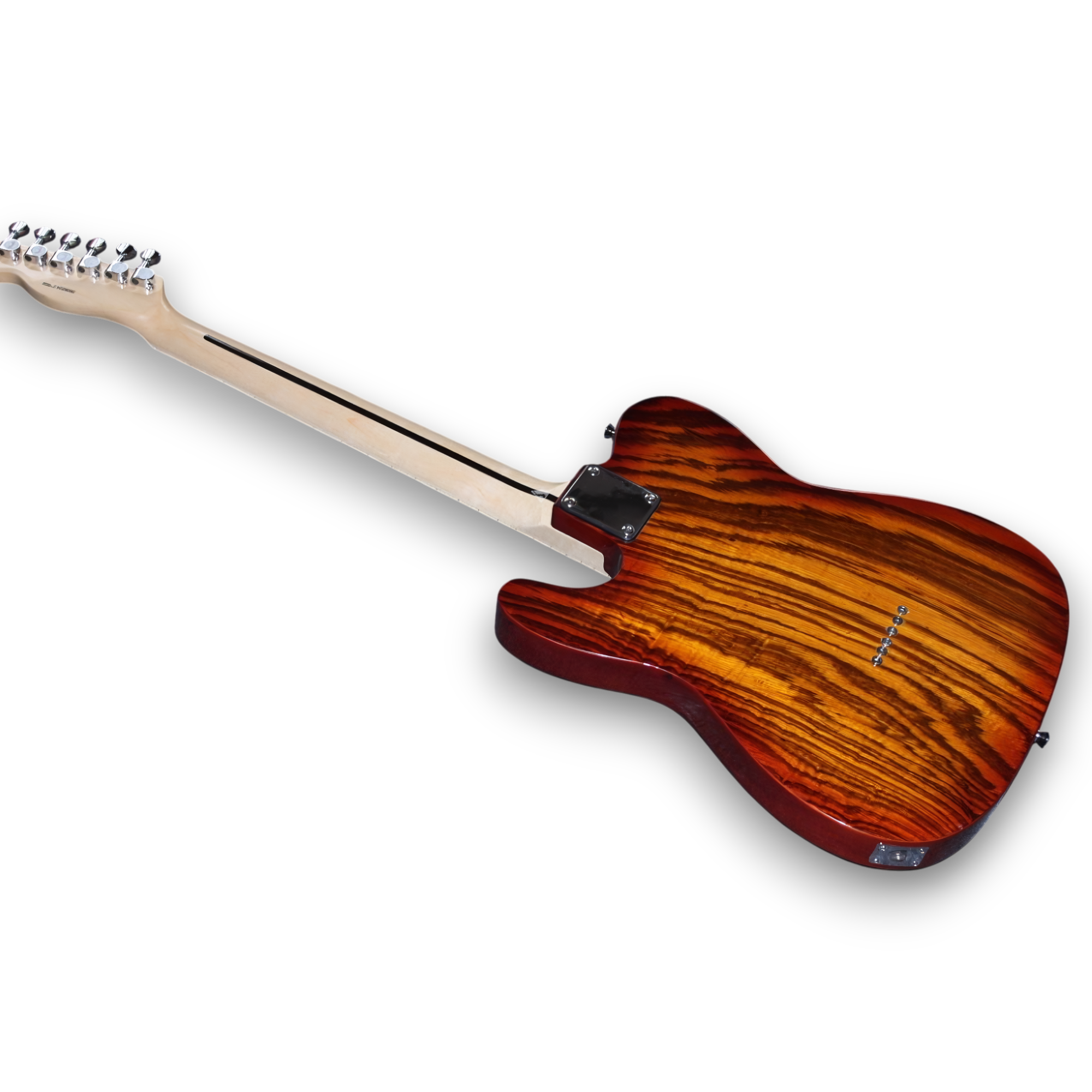 Custom Made Deluxe Natural Wood Finish Tele Style Electric Guitar - Image 3