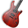 Custom Made Ash Wood Gothic Style Black Red Natural Matt Electric Guitar