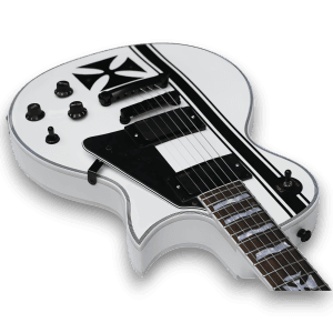 Custom Made Iron Cross Style James Hetfield Snow White Guitar Electric Guitar - Image 3