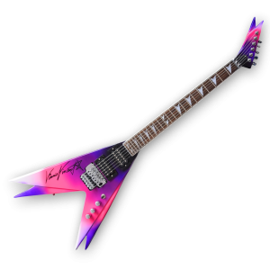 Custom Made Double Flying V Style Purple Vinnie Vincent 6 Strings Electric Guitar