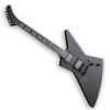 Custom Made Explorer James Hetfield Style Black Diamond Plate Electric Guitar