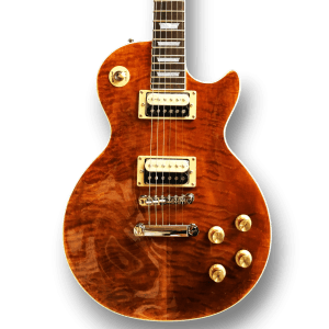 Custom Made LP Style Brown Flame Maple Top Electric Guitar