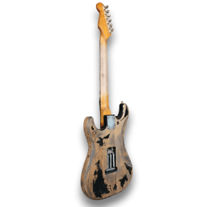 Custom Made John Mayer Black 1 Heavy Relic Strat Style Electric Guitar - Image 3