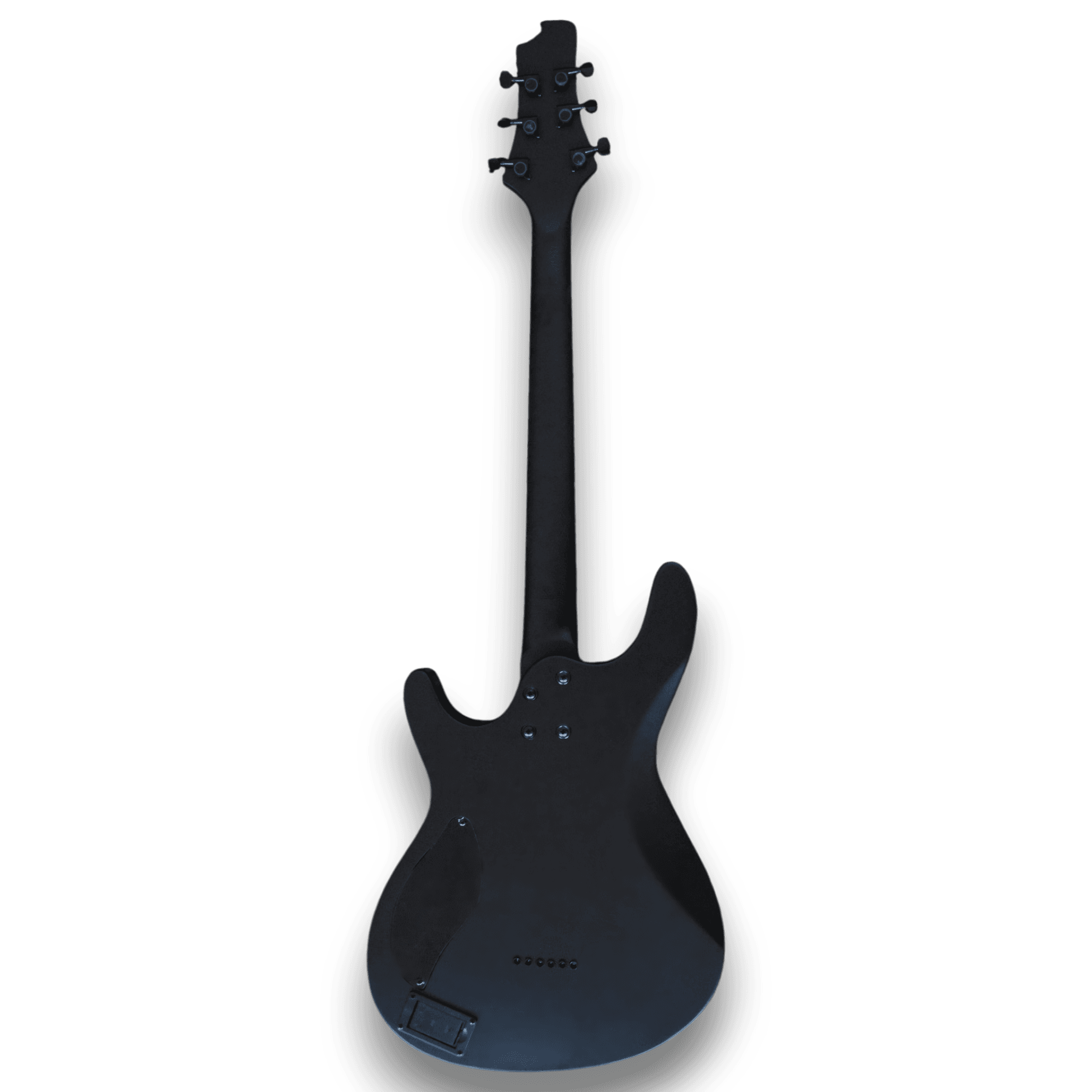 Custom Made Gothic Style Black Purple Electric Guitar - Image 4