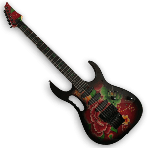 Custom Made Steve Vai Style Floral Pattern Style 6 Strings Electric Guitar - Image 2