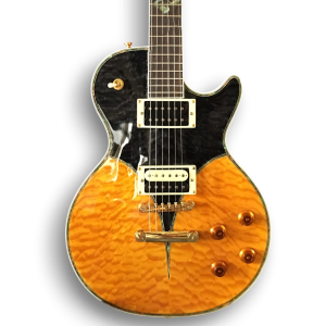 Custom Made Black Yellow Quilted Maple Top LP Style 6 Strings Electric Guitar