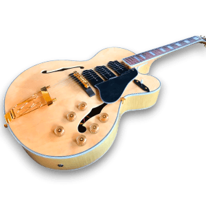 Custom Made Natural Semi-Hollow ES-5 Style 6 Strings Electric Guitar - Image 2