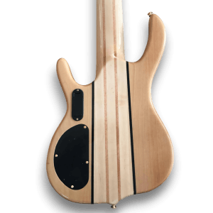 Custom Made Quilted Maple Top Neck Through 6 String Electric Bass Guitar - Image 5