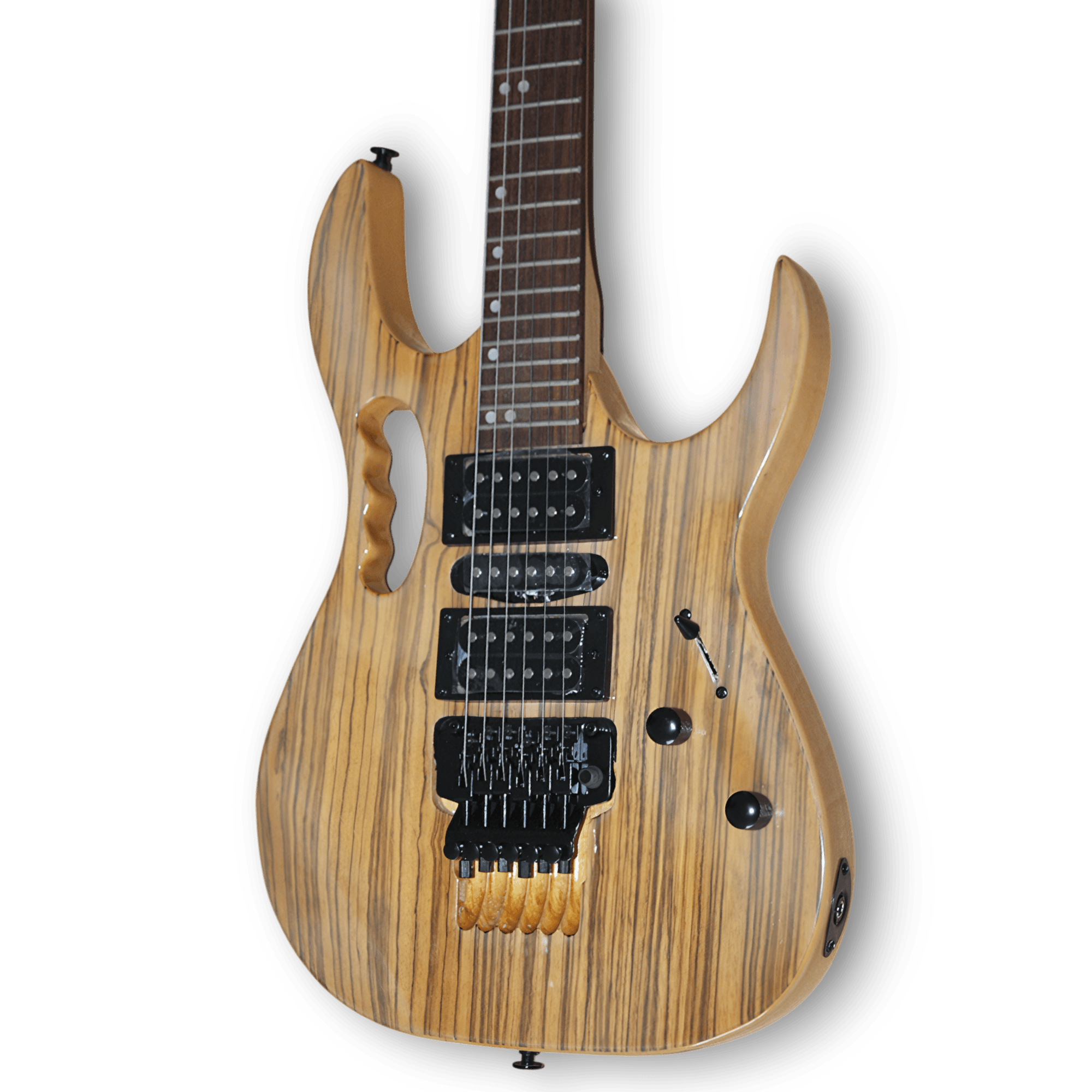 Custom Made Steve Vai Style Zebrawood Top Style 6 Strings Electric Guitar