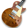 Custom Made Flame Maple Top Desert Burst LP Style 6 Strings Electric Guitar