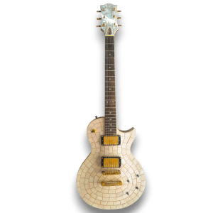 Custom Made Mother of Pearl Front LP Style 6 Strings Electric Guitar - Image 2