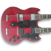 Custom Made Cherry Red SG Style 1275 Double Neck Don Felder Electric Guitar 12 & 6 Strings