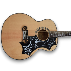 Custom Made Natural Wood Finish Elvis SJ200 Style Acoustic Guitar