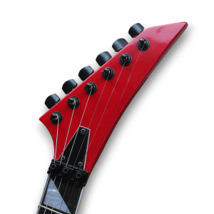 Custom Made King V Style Red With Black Bevels 6 Strings Electric Guitar - Image 3