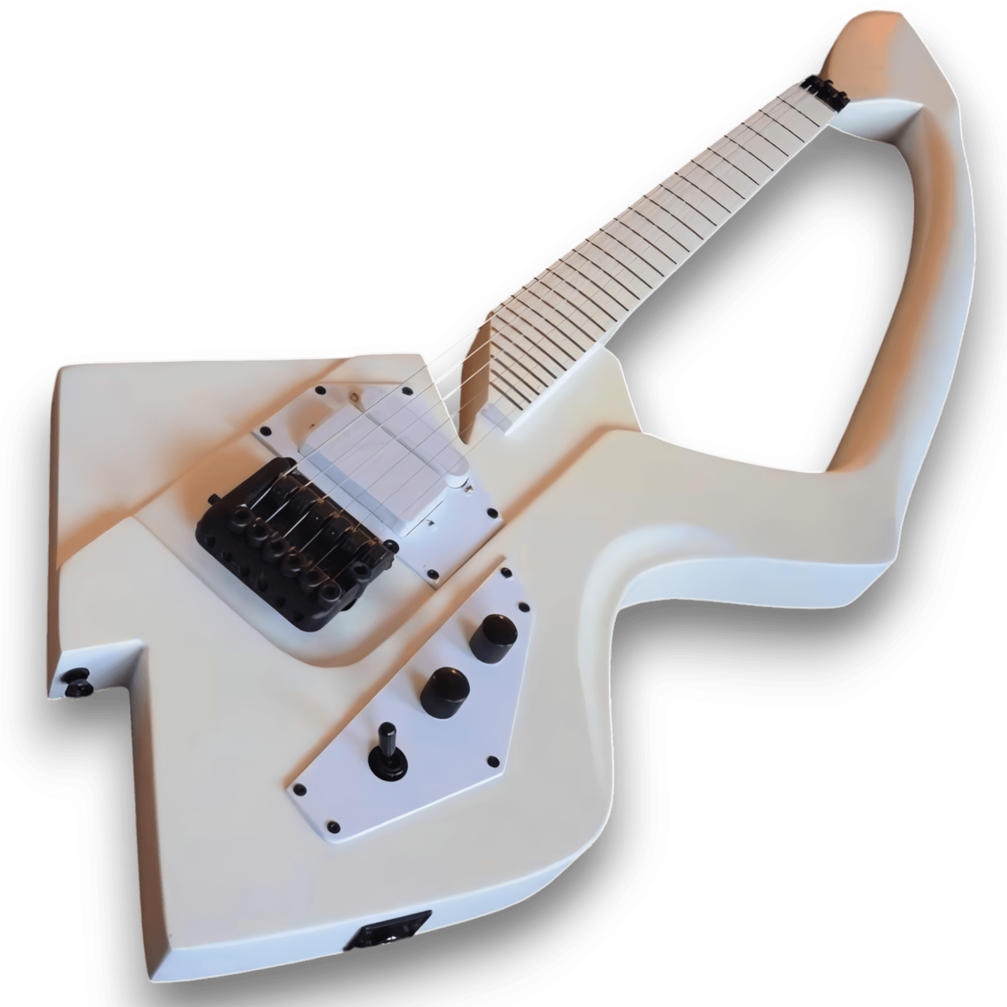 Custom Made Prince Model C Style White 6 Strings Electric Guitar - Image 2