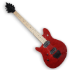 Custom Made Left Handed Transparent Red Quilted Maple Top LP Style White 6 Strings Electric Guitar