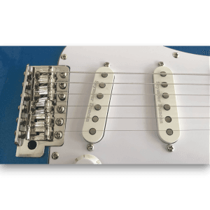 Custom Made Maple Scalloped Fretboard Blue Strat Style 6 Strings Electric Guitar - Image 3
