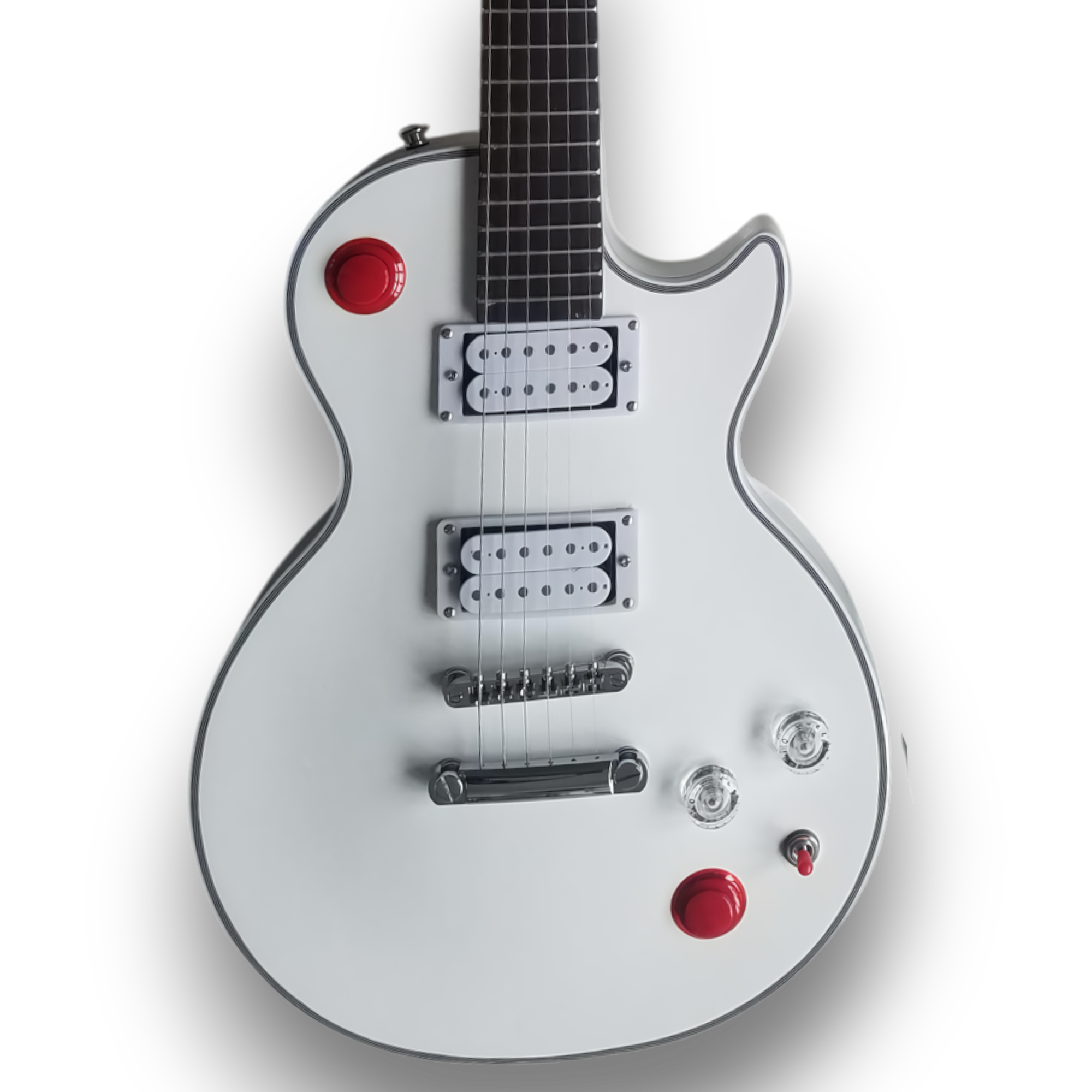 Custom Made Buckethead Alpine White Killerswitch LP Style 6 Strings Electric Guitar - Image 2