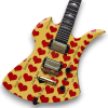 Custom Made Yellow Heart Mockingbird Style 6 Strings Electric Guitar