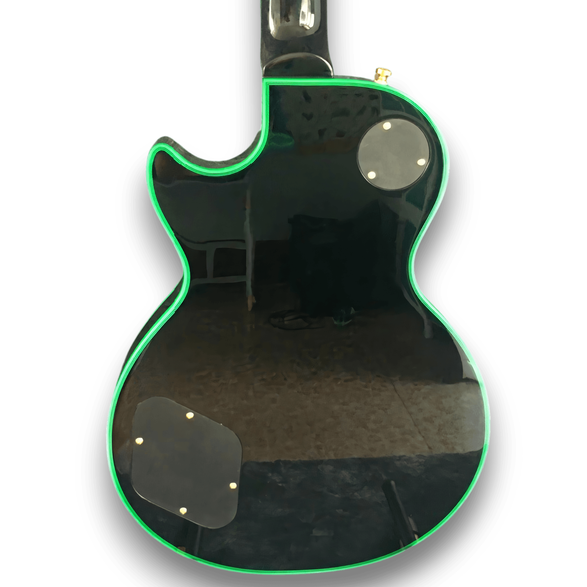 Custom Made Green Widow Flame Maple Top LP Style 6 Strings Electric Guitar - Image 4