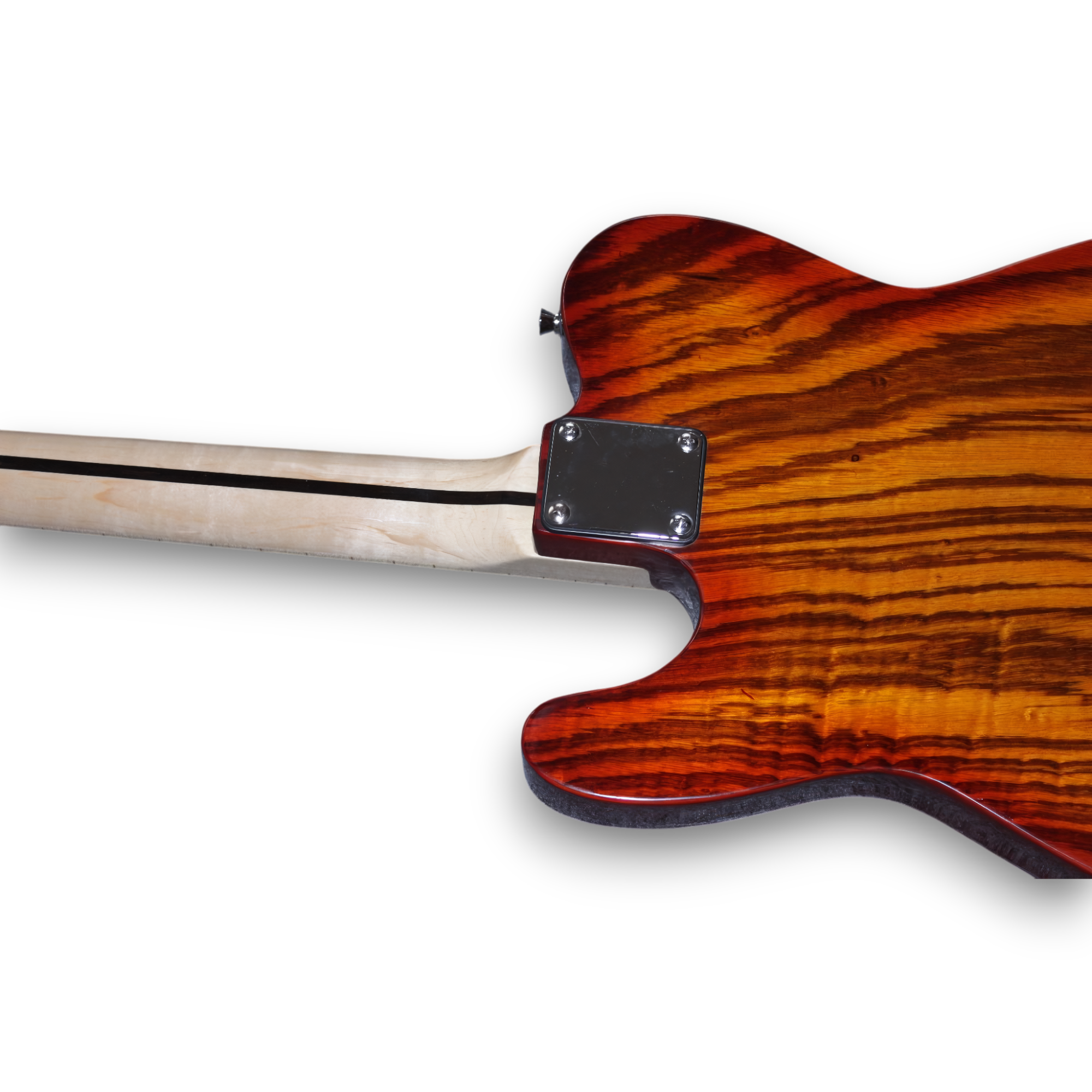 Custom Made Deluxe Natural Wood Finish Tele Style Electric Guitar - Image 4