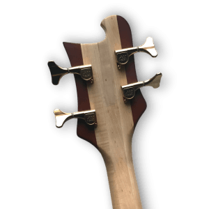 Custom Made Walnut Body 4004 Style Lemmy Kilmister Engraved Neck-Through-Body 4 Strings Electric Bass - Image 7